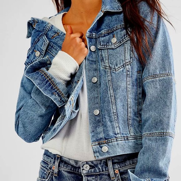 Free People Jackets & Blazers - Free People | Rumors Denim Jacket (color: light indigo // size: small)